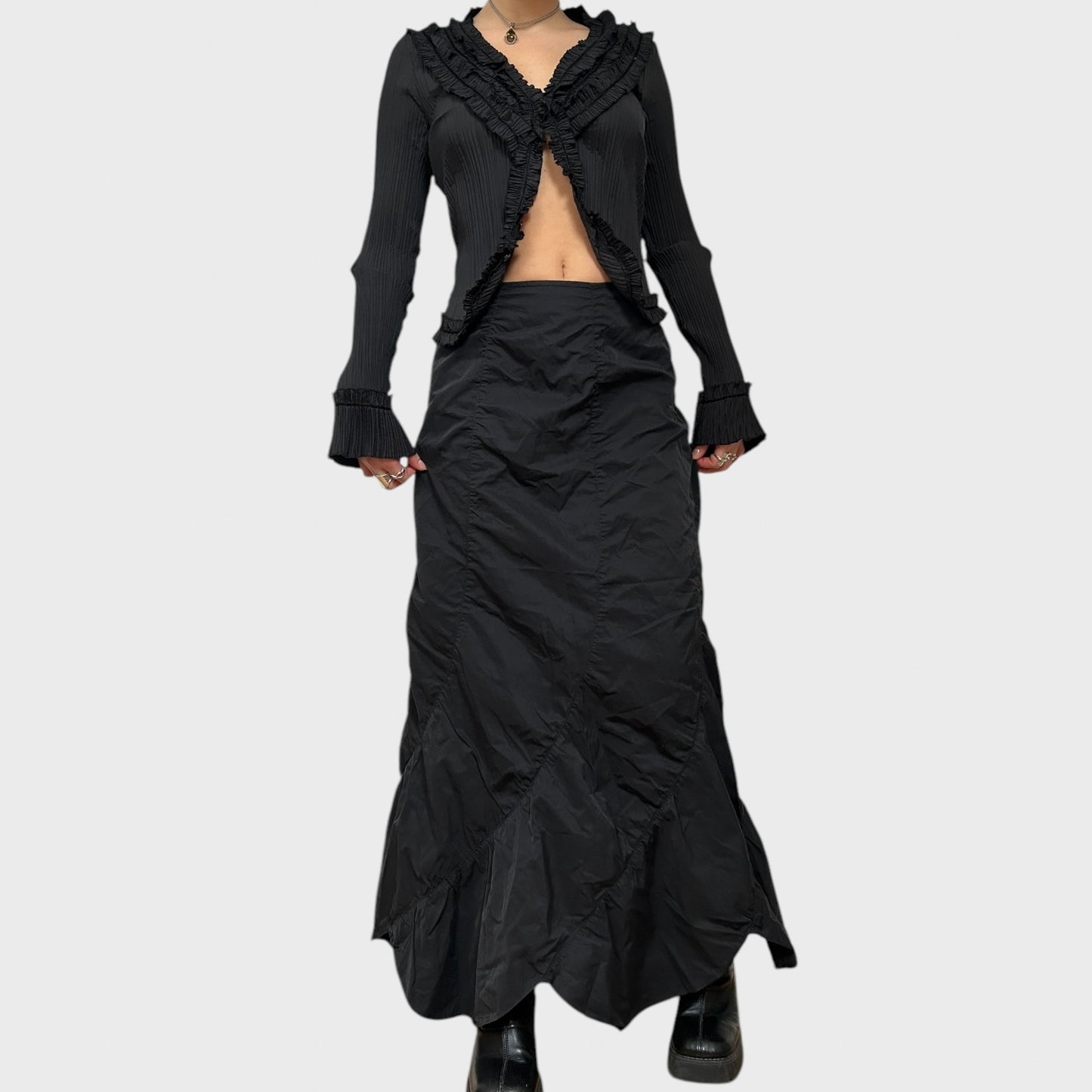 Vintage Ruched Archival Maxi Skirt