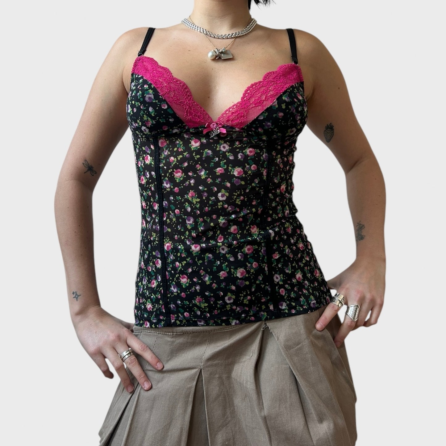 Dolce & Gabbana Floral Mesh Cami