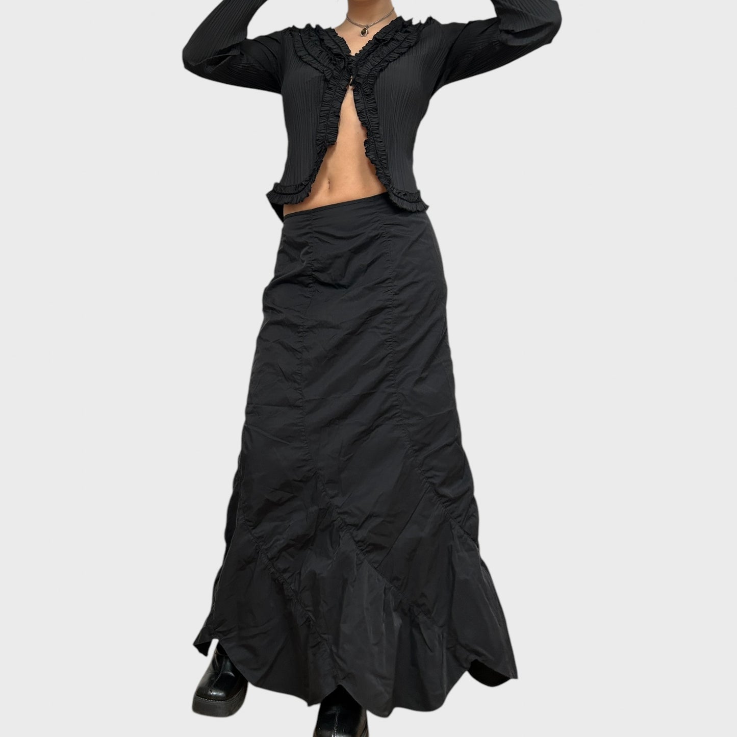 Vintage Ruched Archival Maxi Skirt