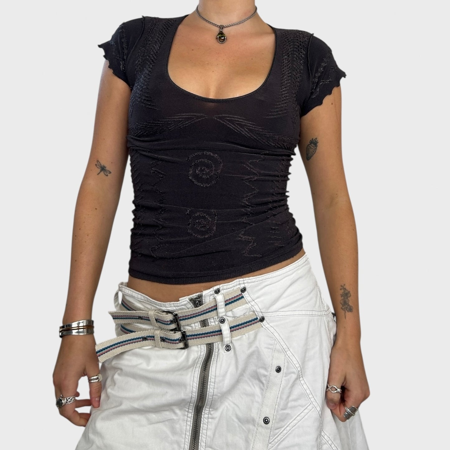 Marithé François Girbaud Mesh Top - M