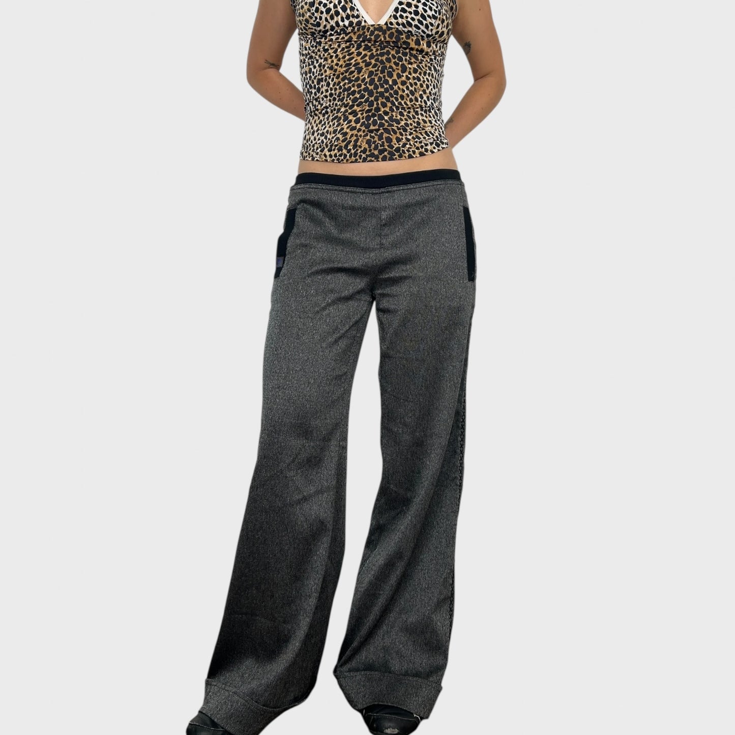 Cop Copine Speckled Wide-Leg Trousers - Size L