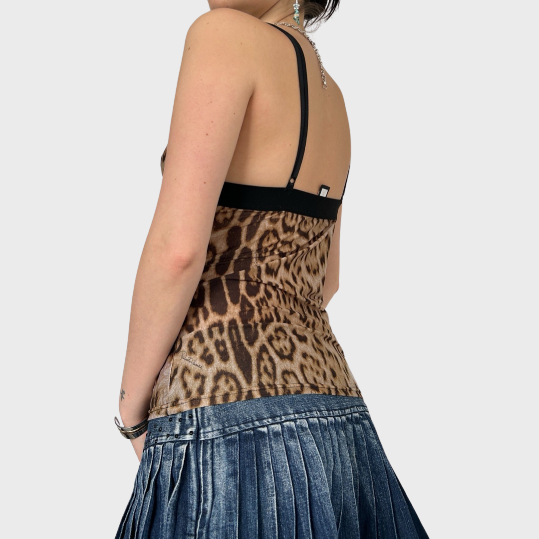 Roberto Cavalli leopard print cami