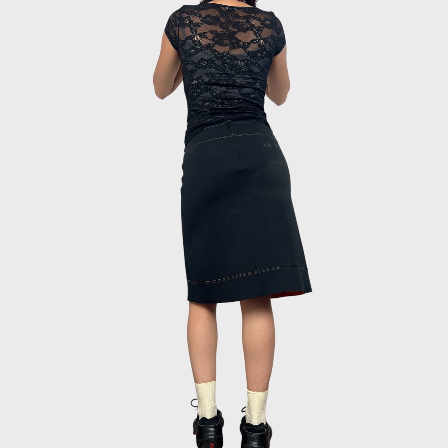 Cop Copine Graphic Print Midi Skirt - S/M