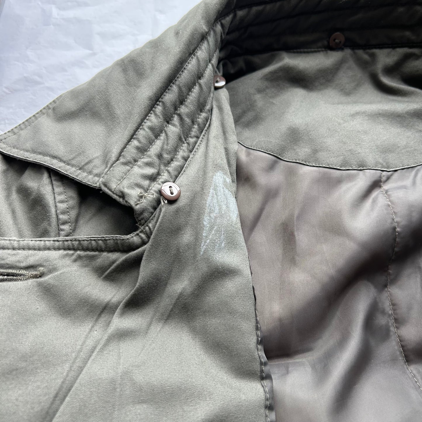 Khaki Button-Up Jacket - M