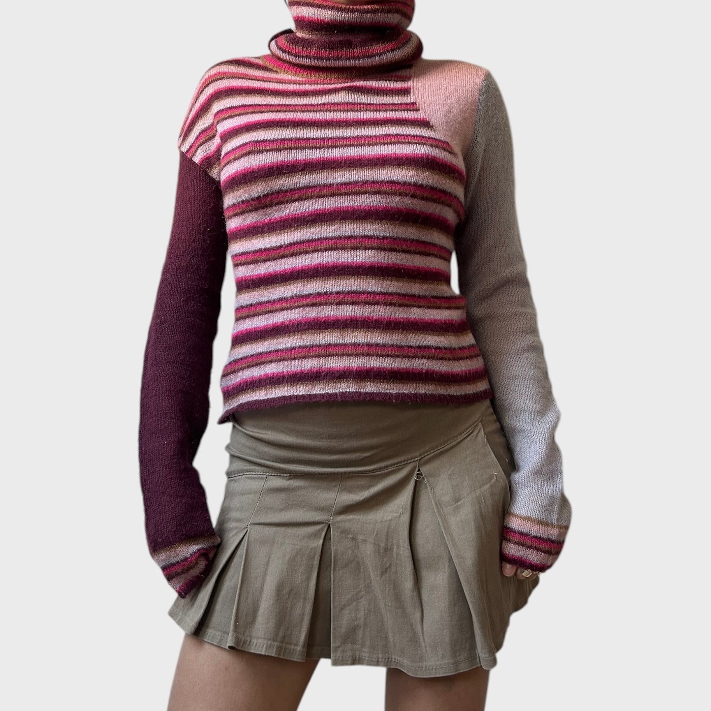 Dolce and Gabbana Striped Roll Neck Jumper