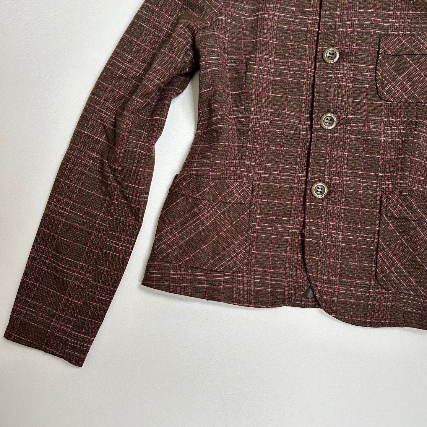 Checkered Button-Up Jacket