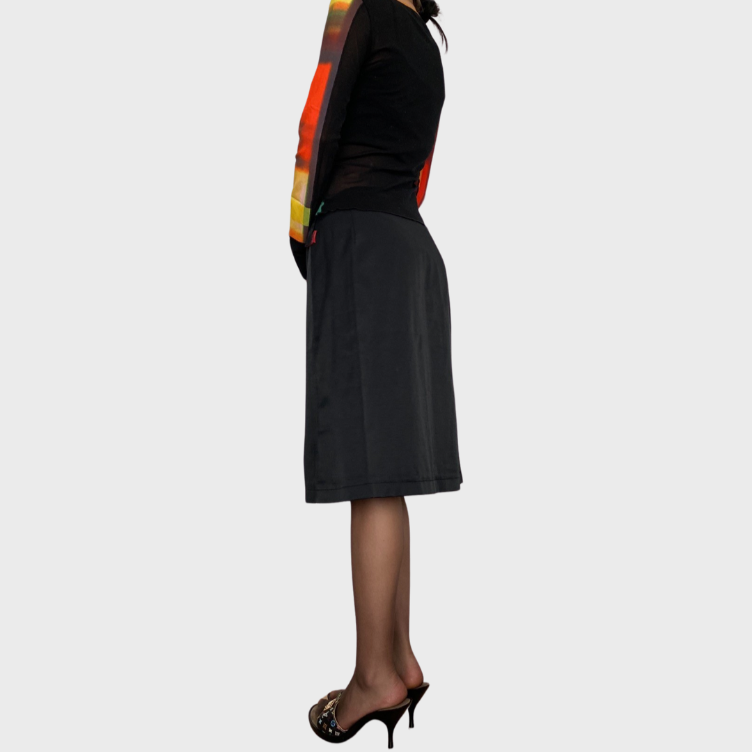 Cop Copine black midi skirt