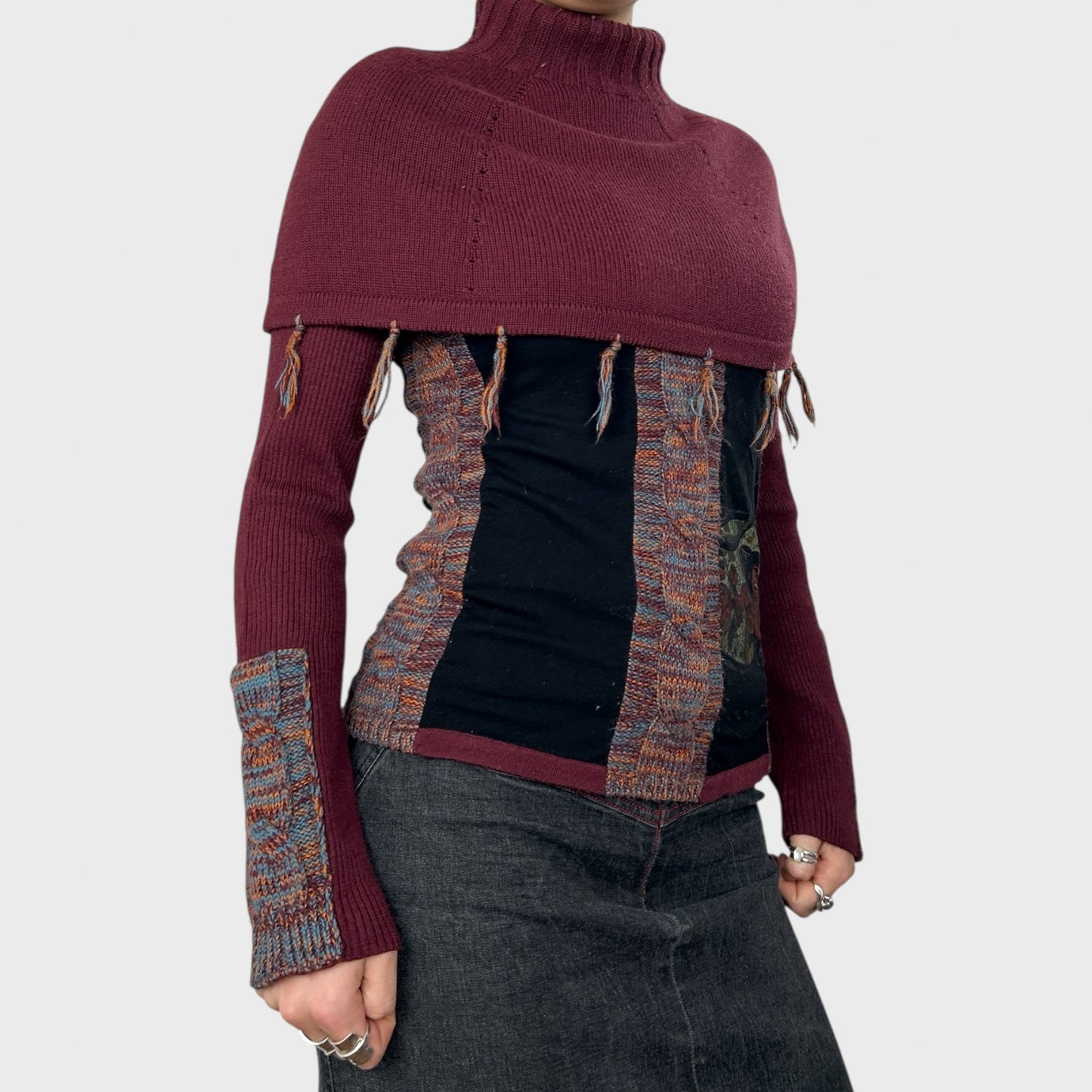 Save the Queen Wide Neck Knit Jumper - S
