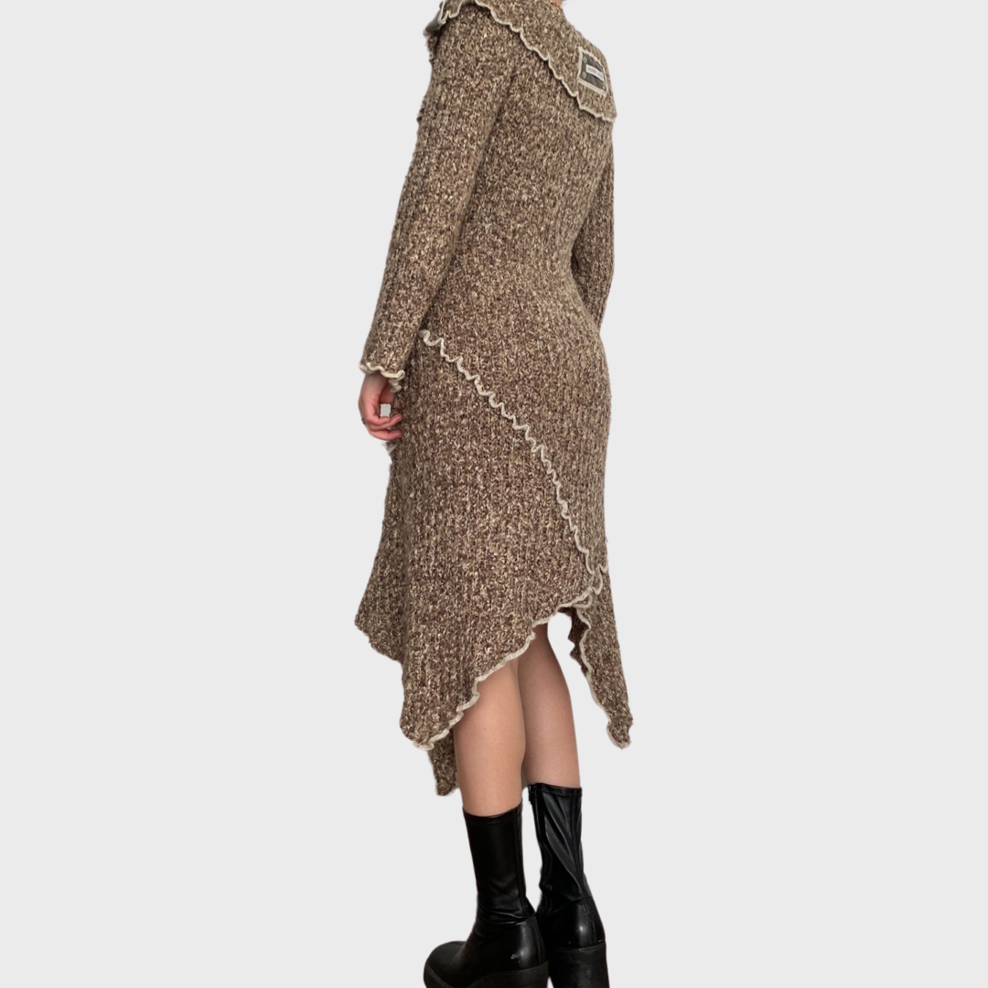 French vintage chunky knit dress