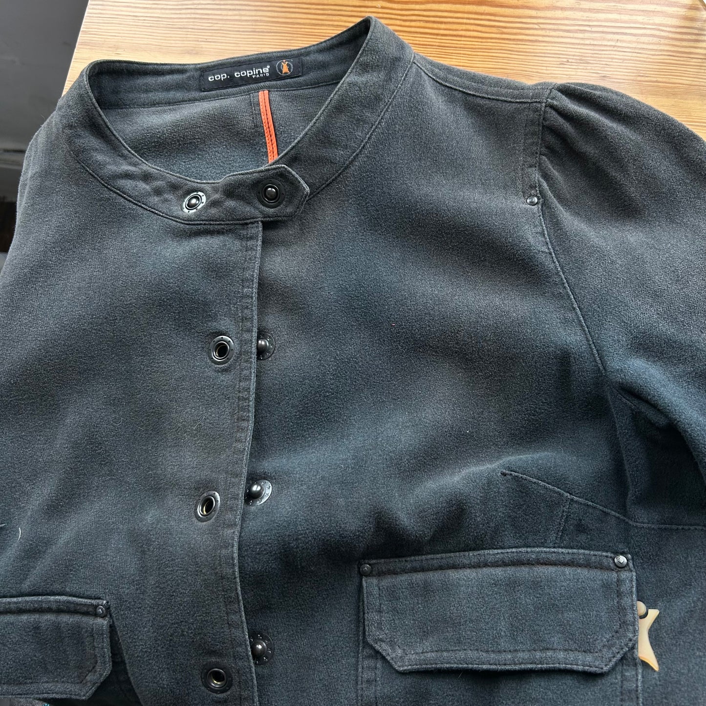 Cop Copine Grey Button Up Jacket - S/M