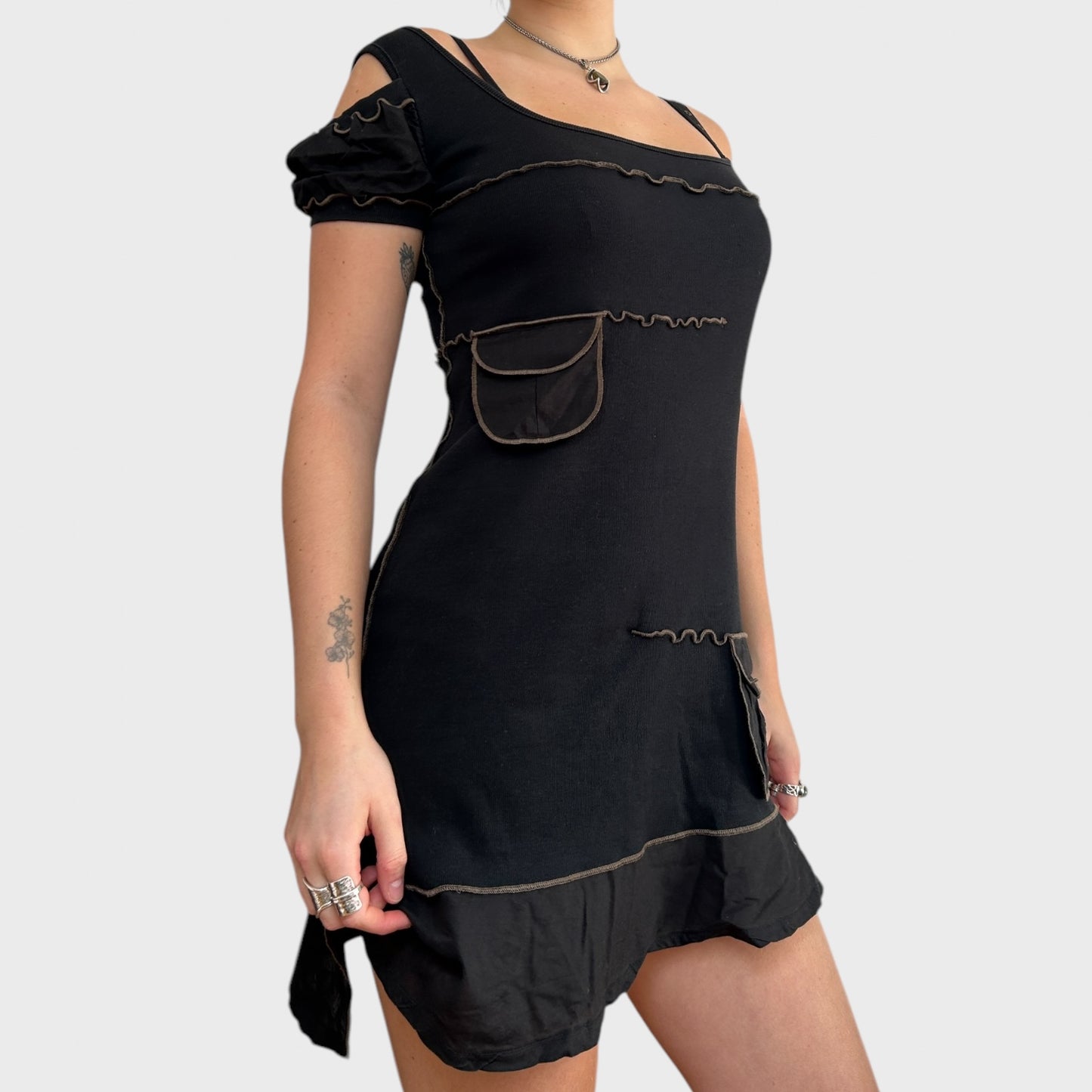 Cop Copine Ruffle Mini Dress