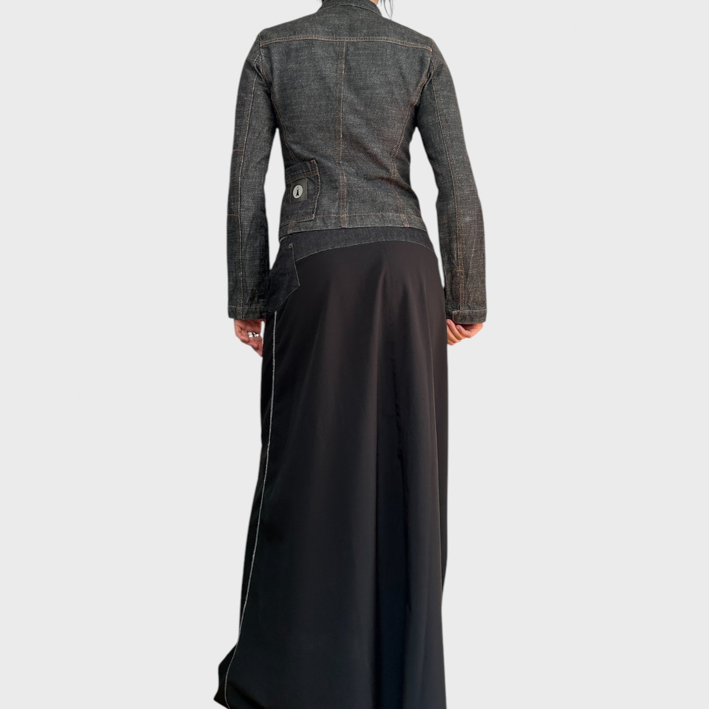 Cop Copine Bi-Material Maxi Skirt