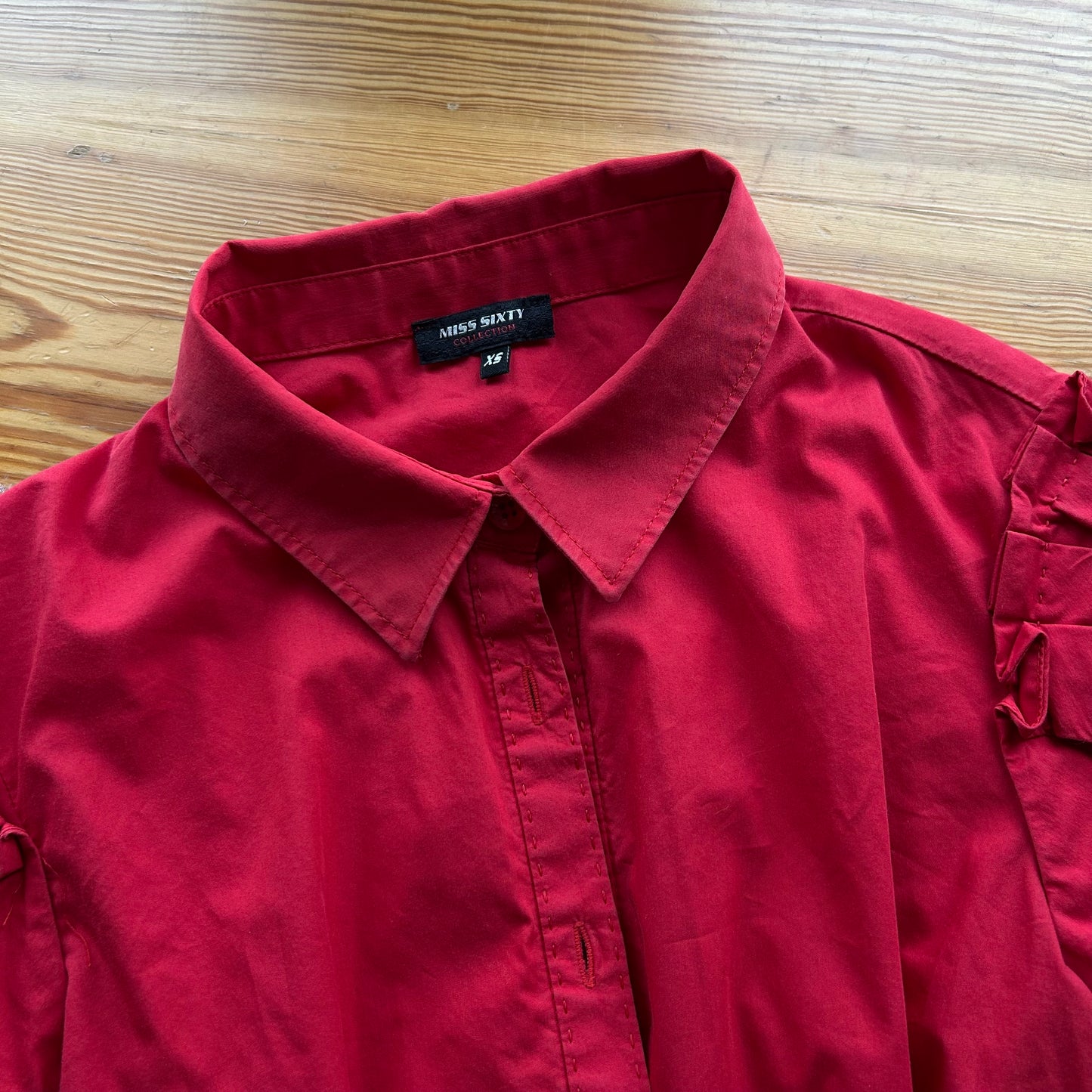 Miss Sixty Red Button Up Blouse - S