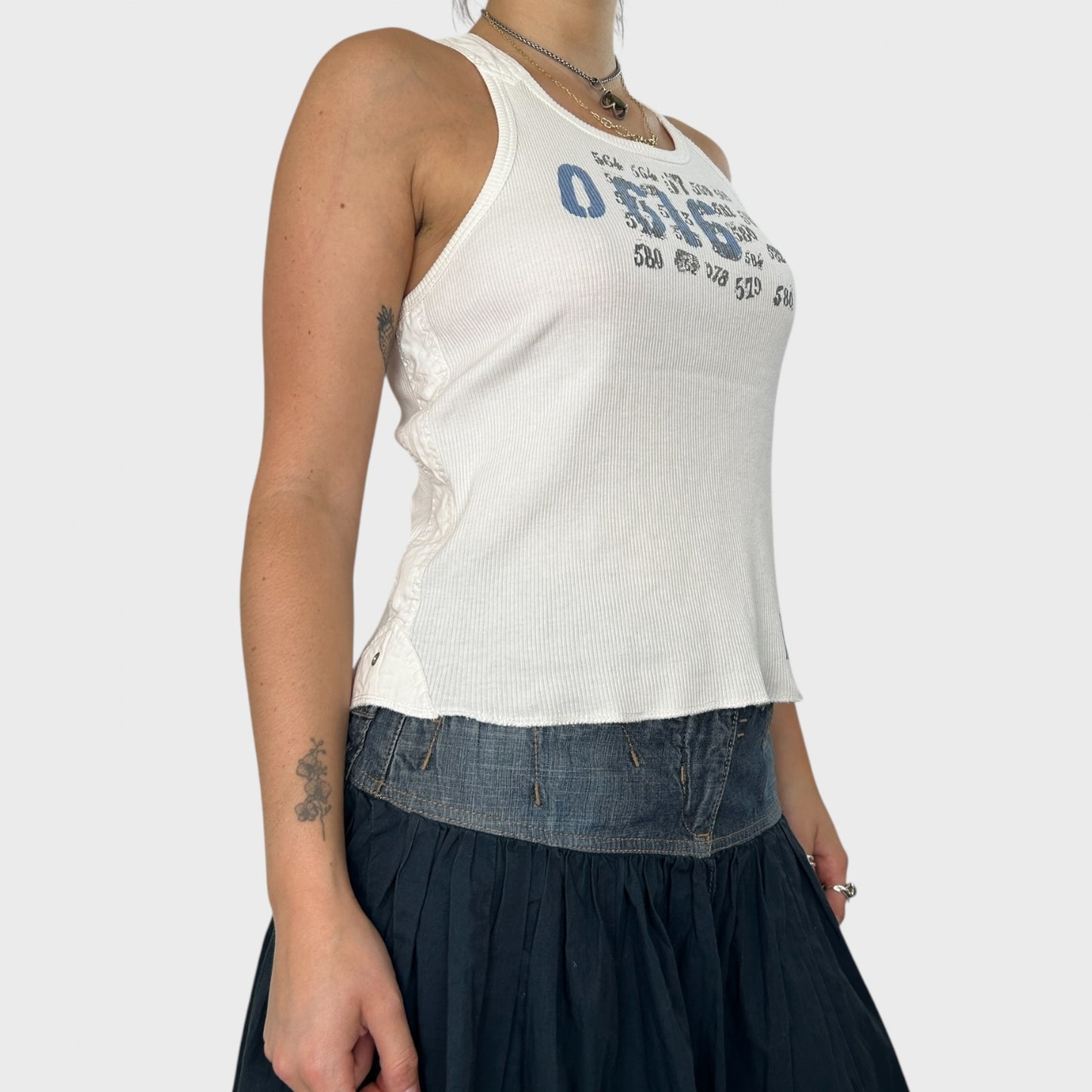 Vintage IKKS Graphic Ribbed Tank - Size M