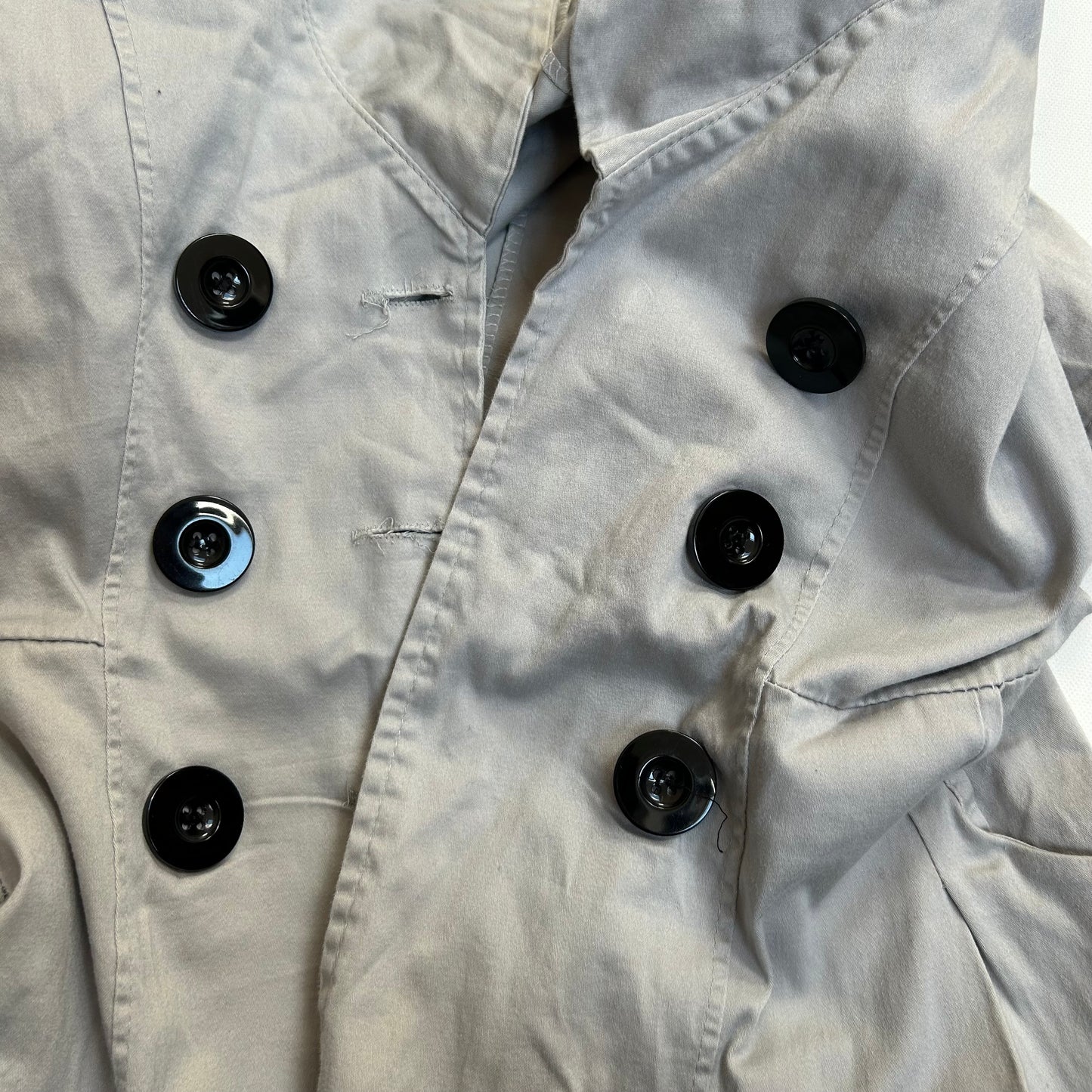 Vintage Preppy Grey Button Dress