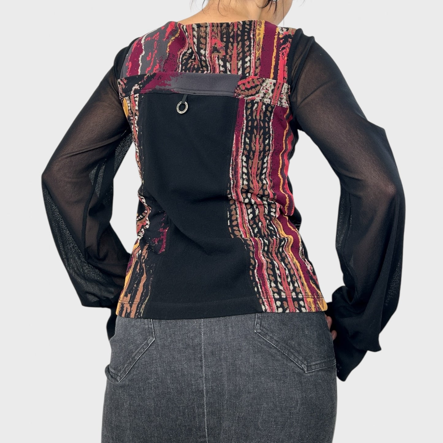 Save the Queen Mesh Double Zip Top - L
