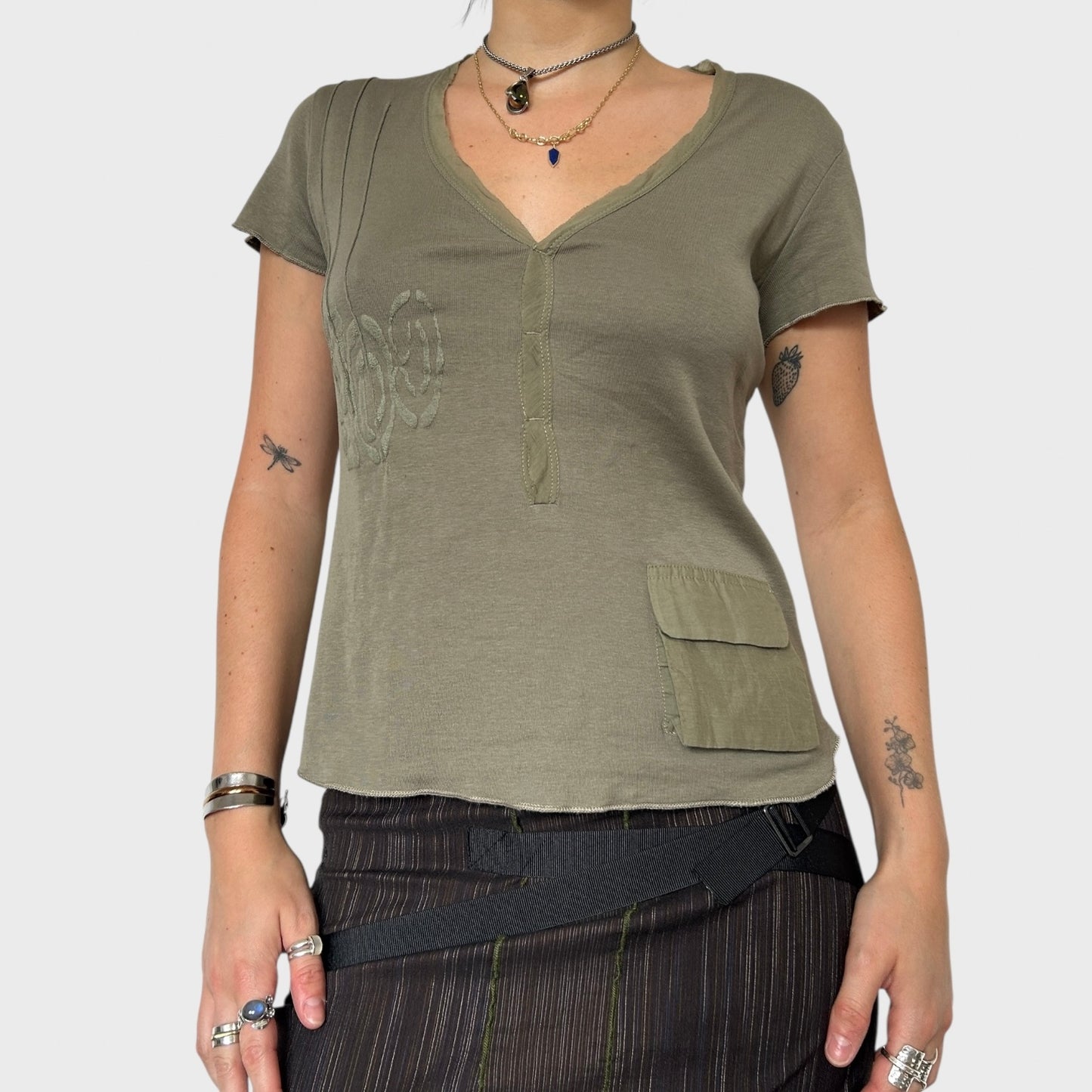 Cop Copine Khaki T-Shirt - Size M