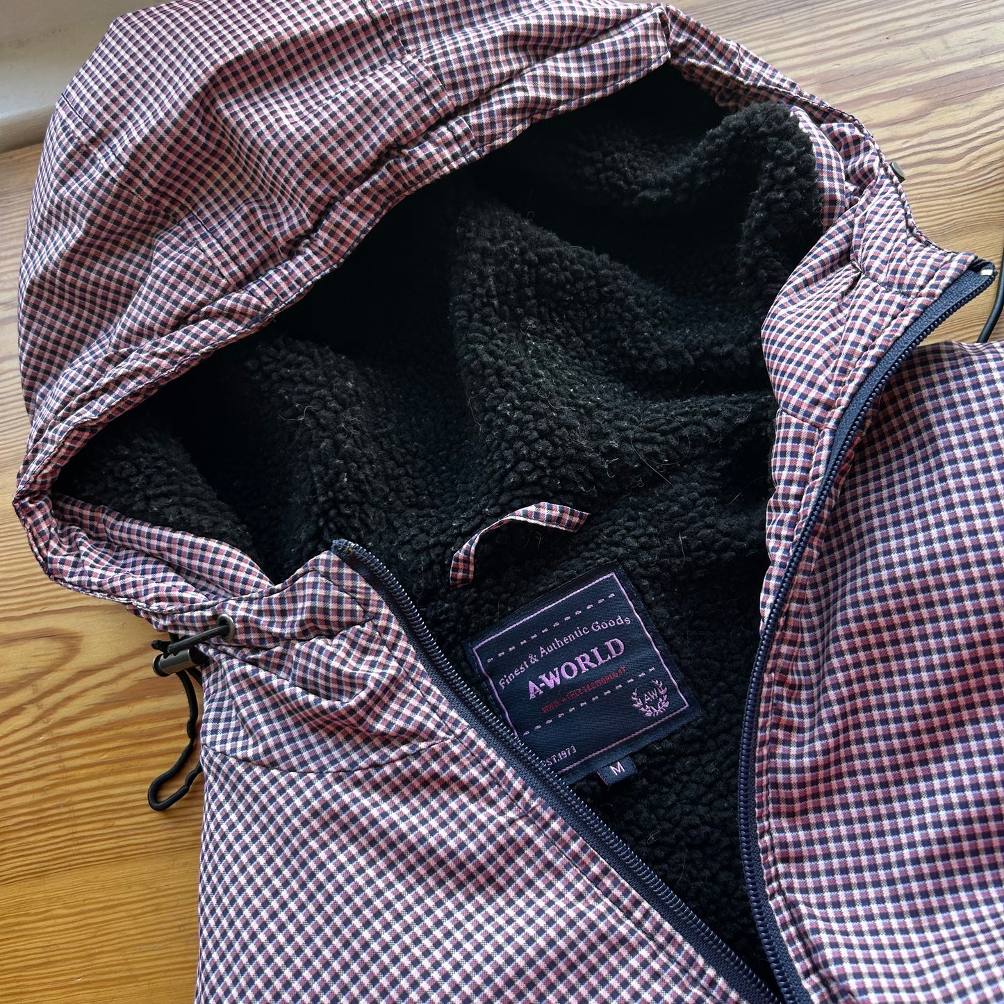 Vintage Checked Bomber Jacket - XS/S