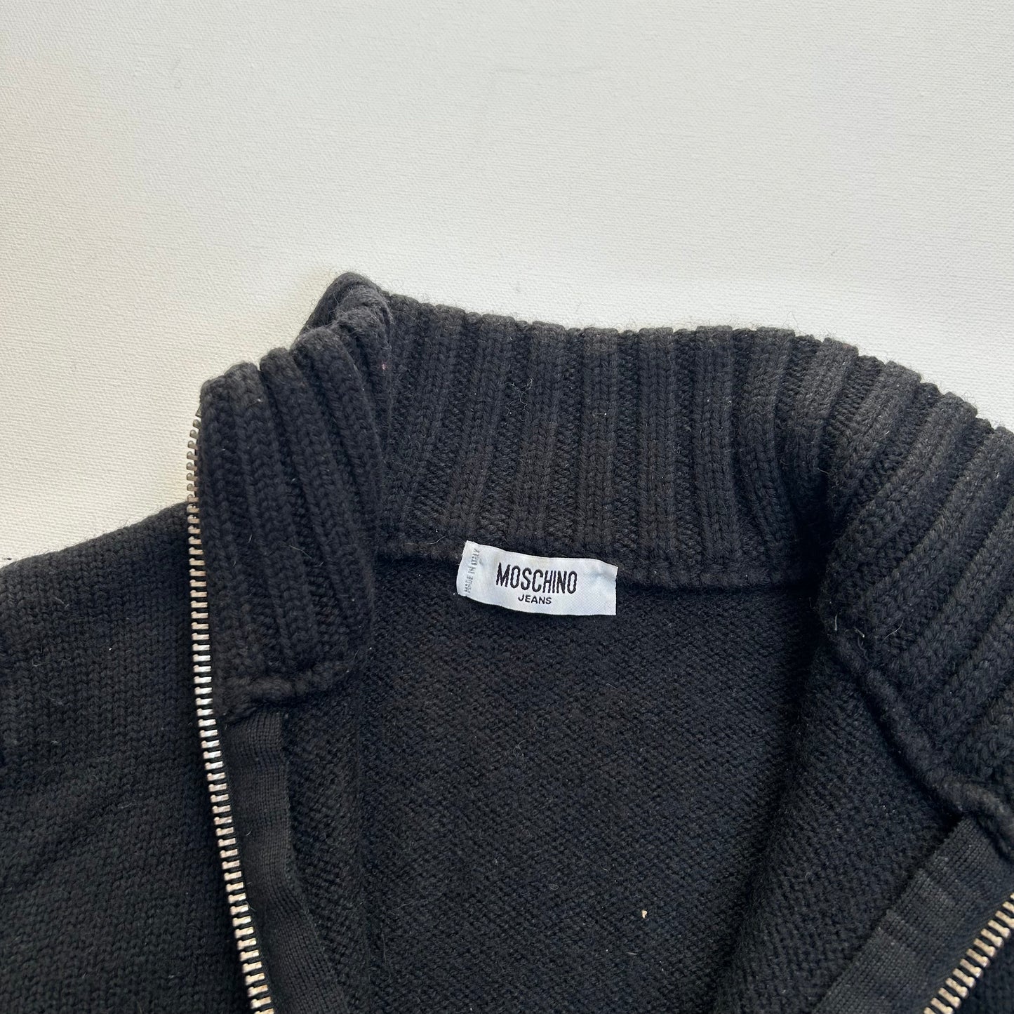 Moschino Double Zip Thick Knit Jumper
