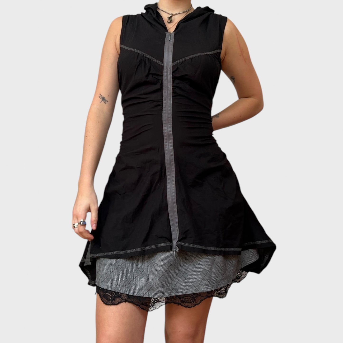 Cop Copine Double Zip Ruched Top/Dress