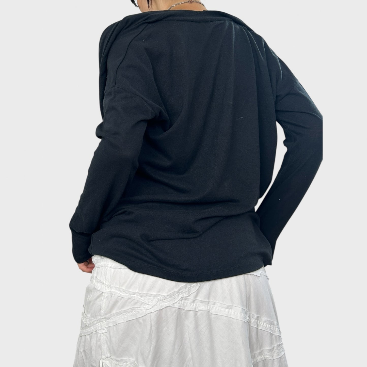 Black Slouchy Knit - S