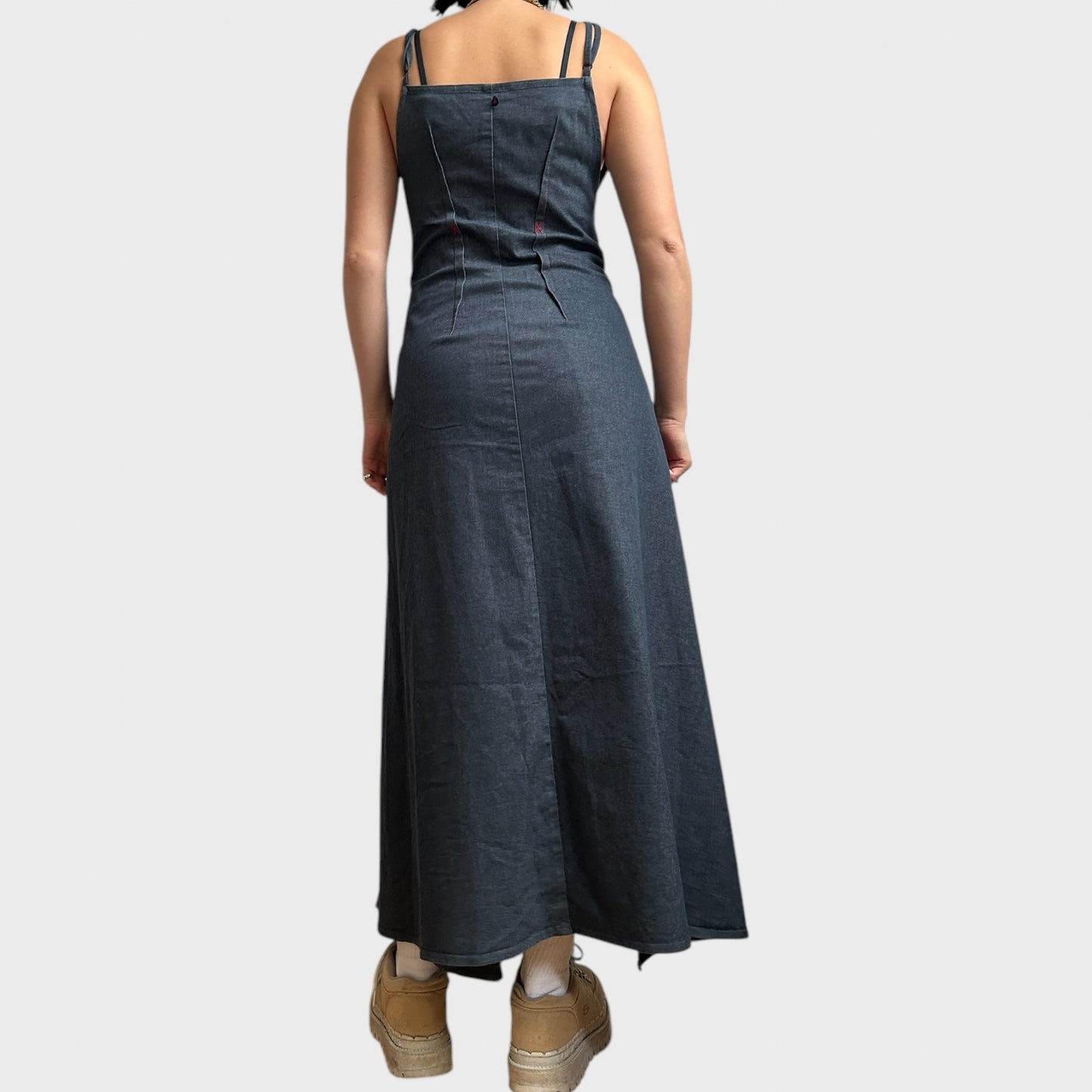 Cop Copine Denim Wrap-Around Maxi Dress