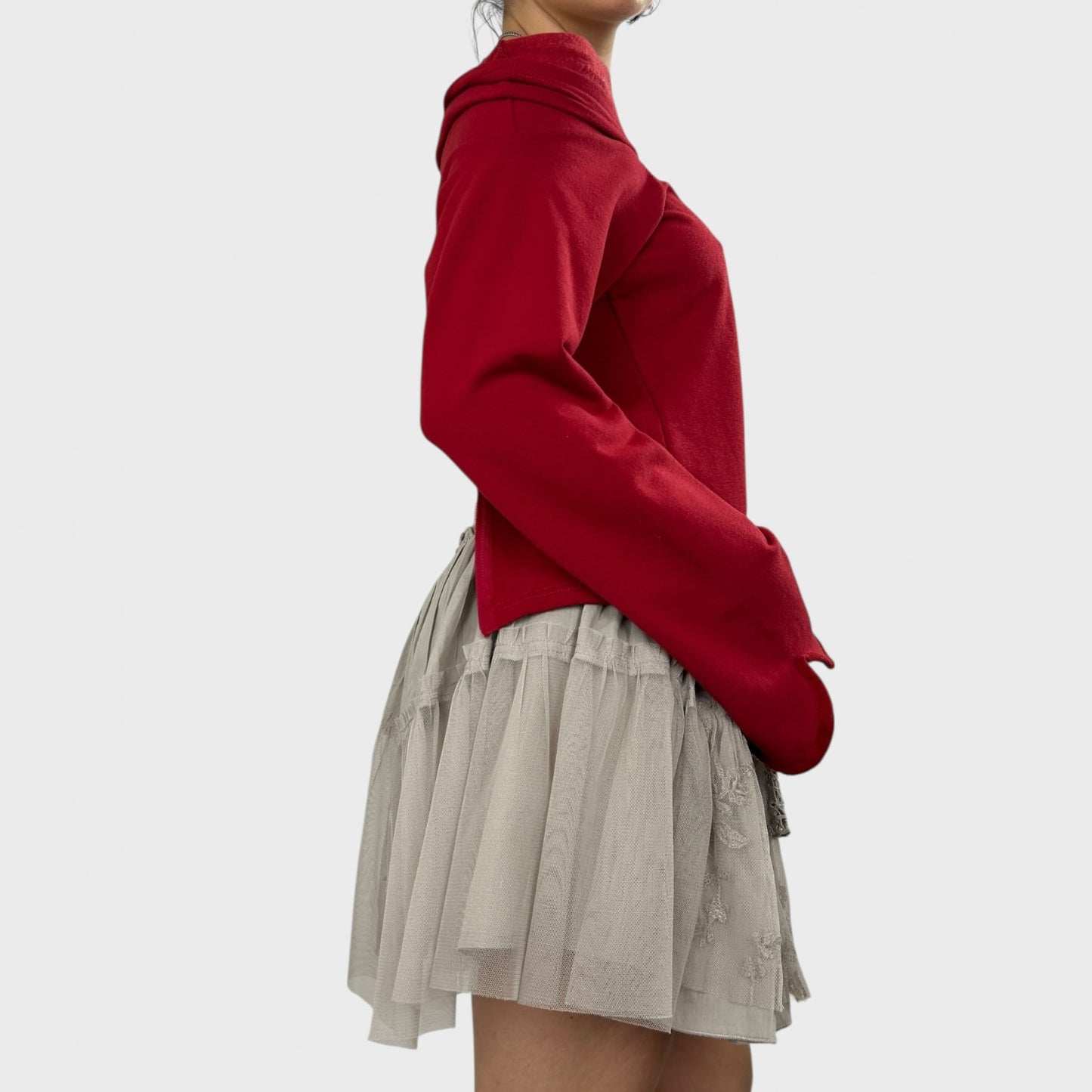Cop Copine Red Wide Neck Jumper - S/M