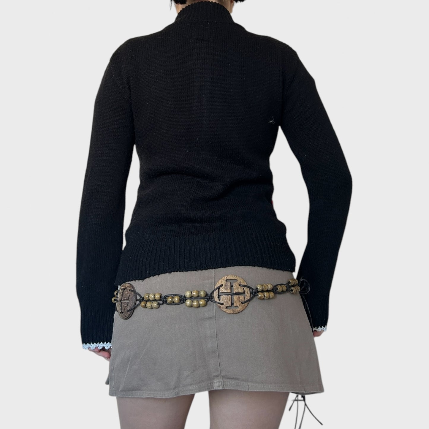 Vintage zip up knit jumper
