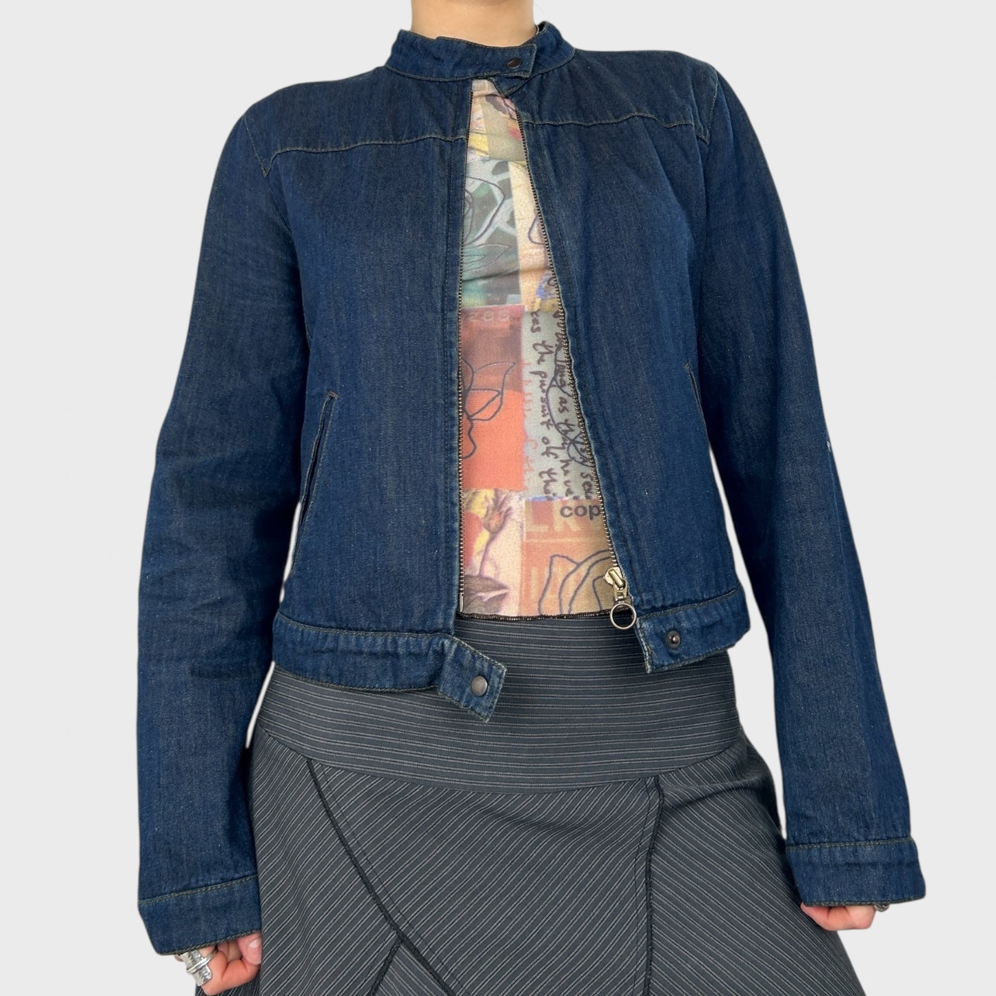 Cop Copine Denim Zip-Up Jacket - S