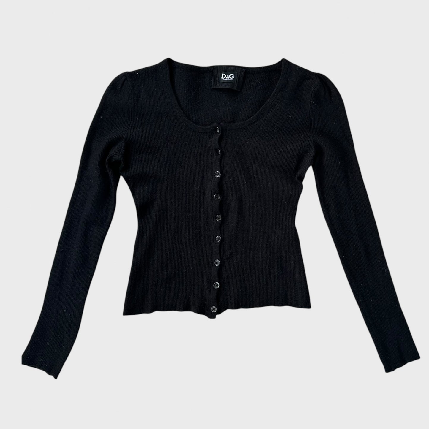 Dolce & Gabbana Black Button Cardigan