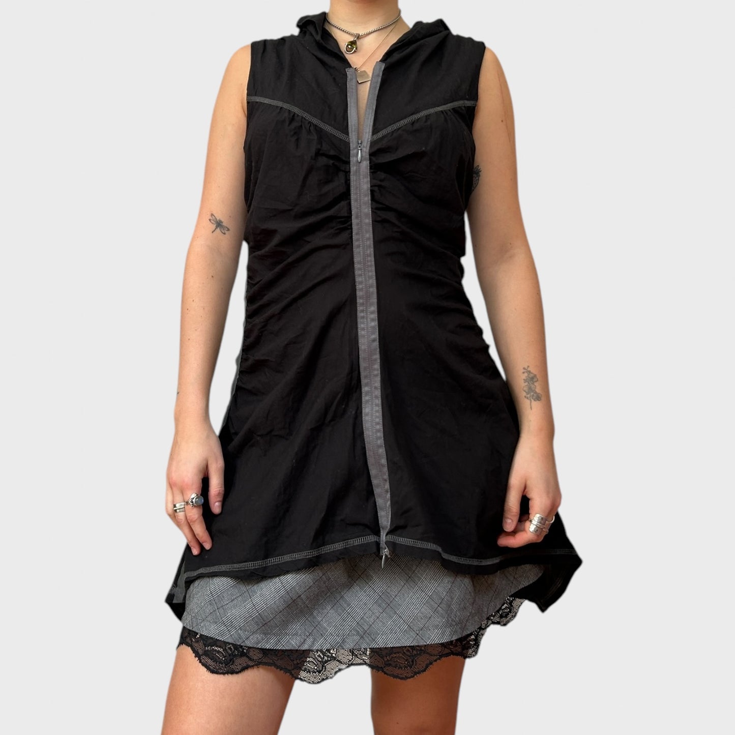 Cop Copine Double Zip Ruched Top/Dress