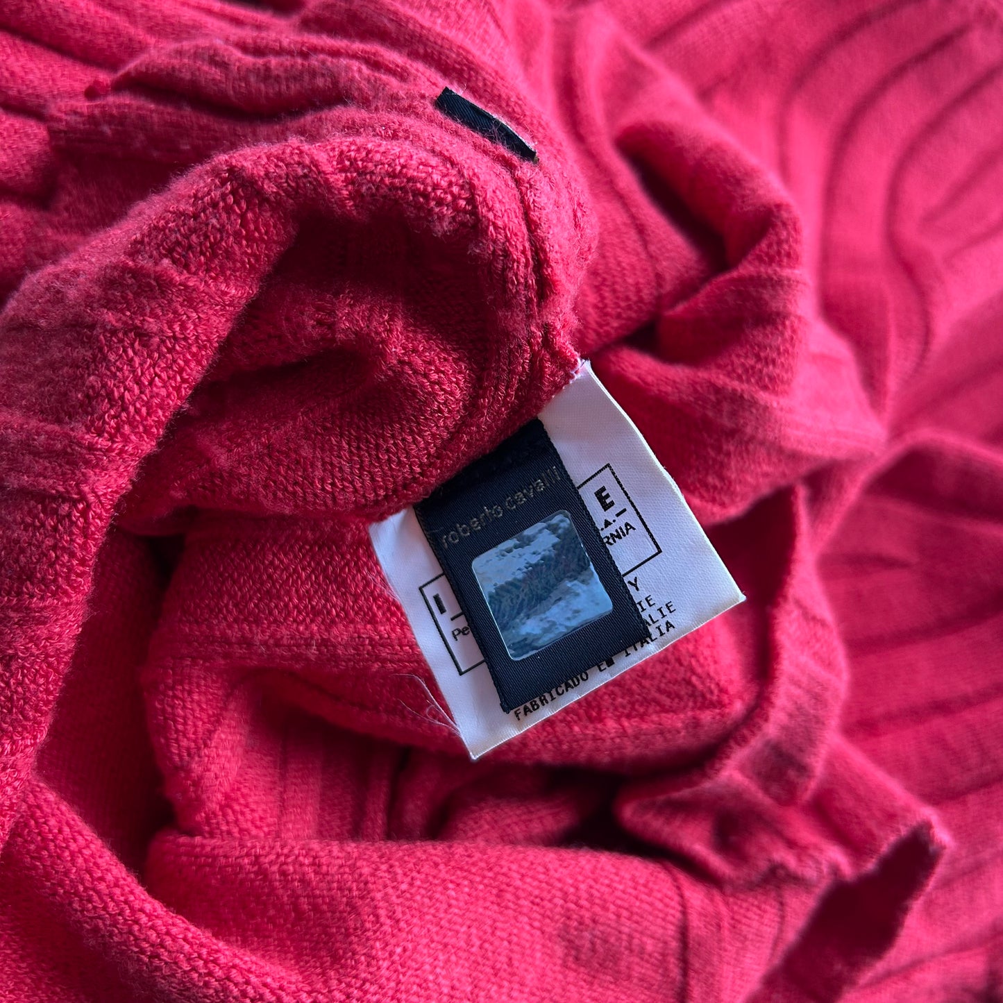 Roberto Cavalli Red Graphic Knit Jumper - XS/S