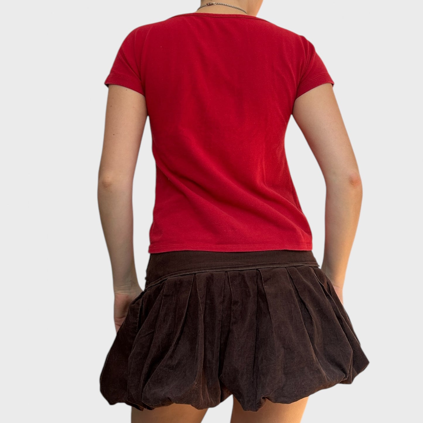 Cop Copine Red Face Motif T-Shirt