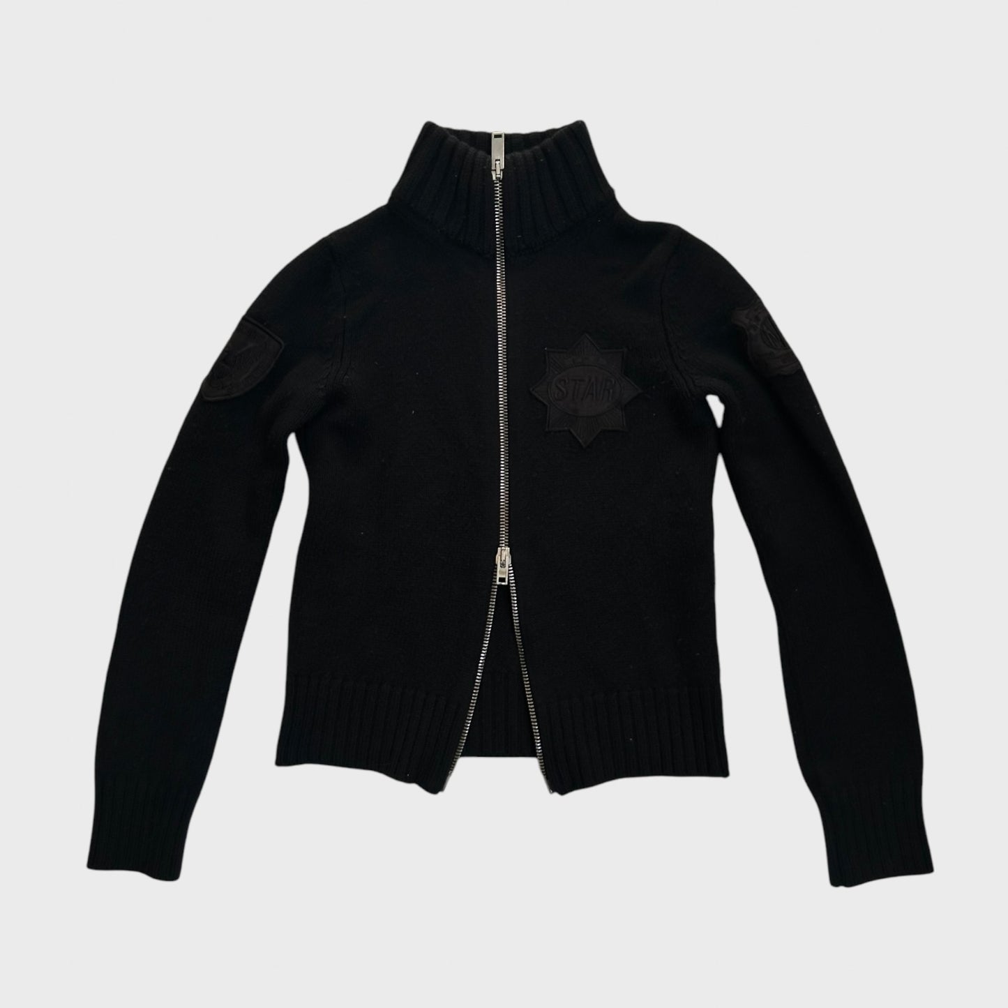 Moschino Double Zip Thick Knit Jumper