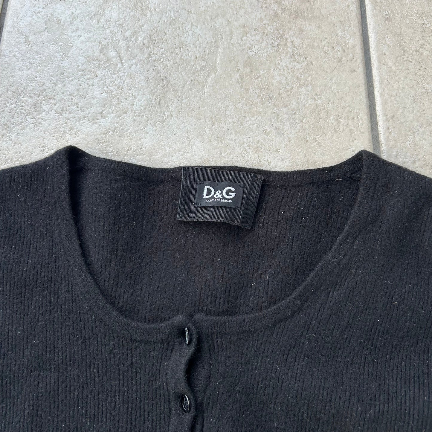 Dolce & Gabbana Black Button Cardigan