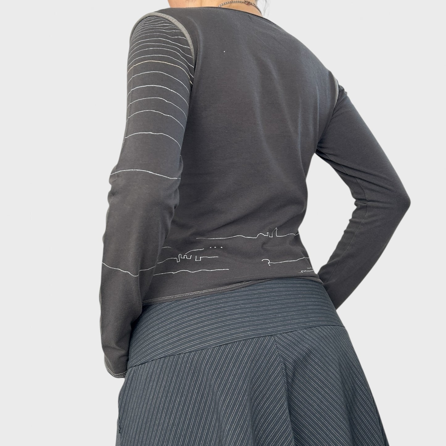 Cop Copine Graphic Long Sleeve Top - S