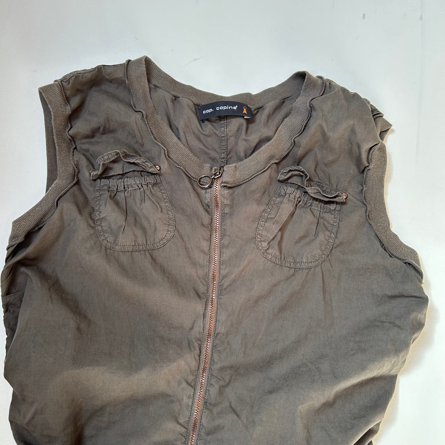 Cop Copine 2-in-1 Khaki Dress Top