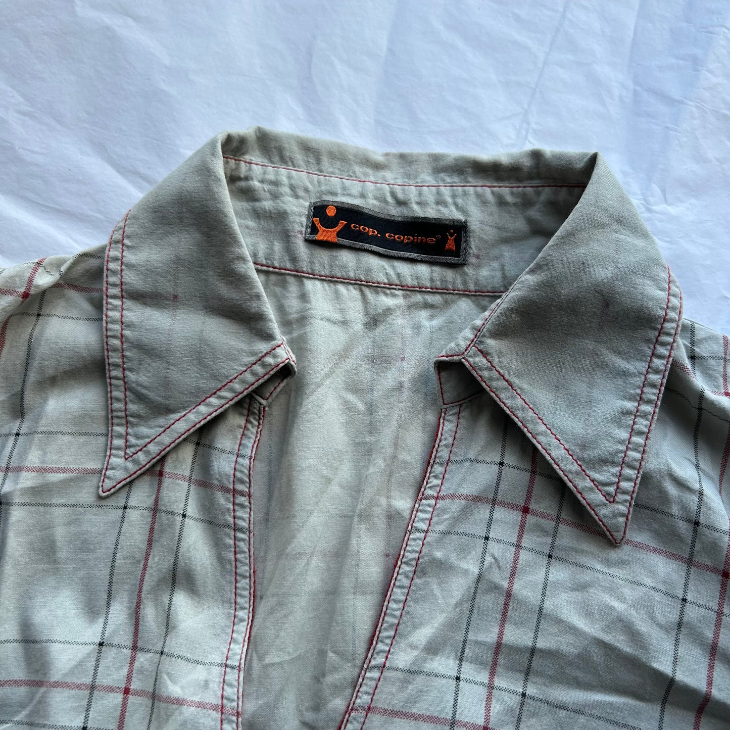 Cop Copine Check Zip Up Shirt - S