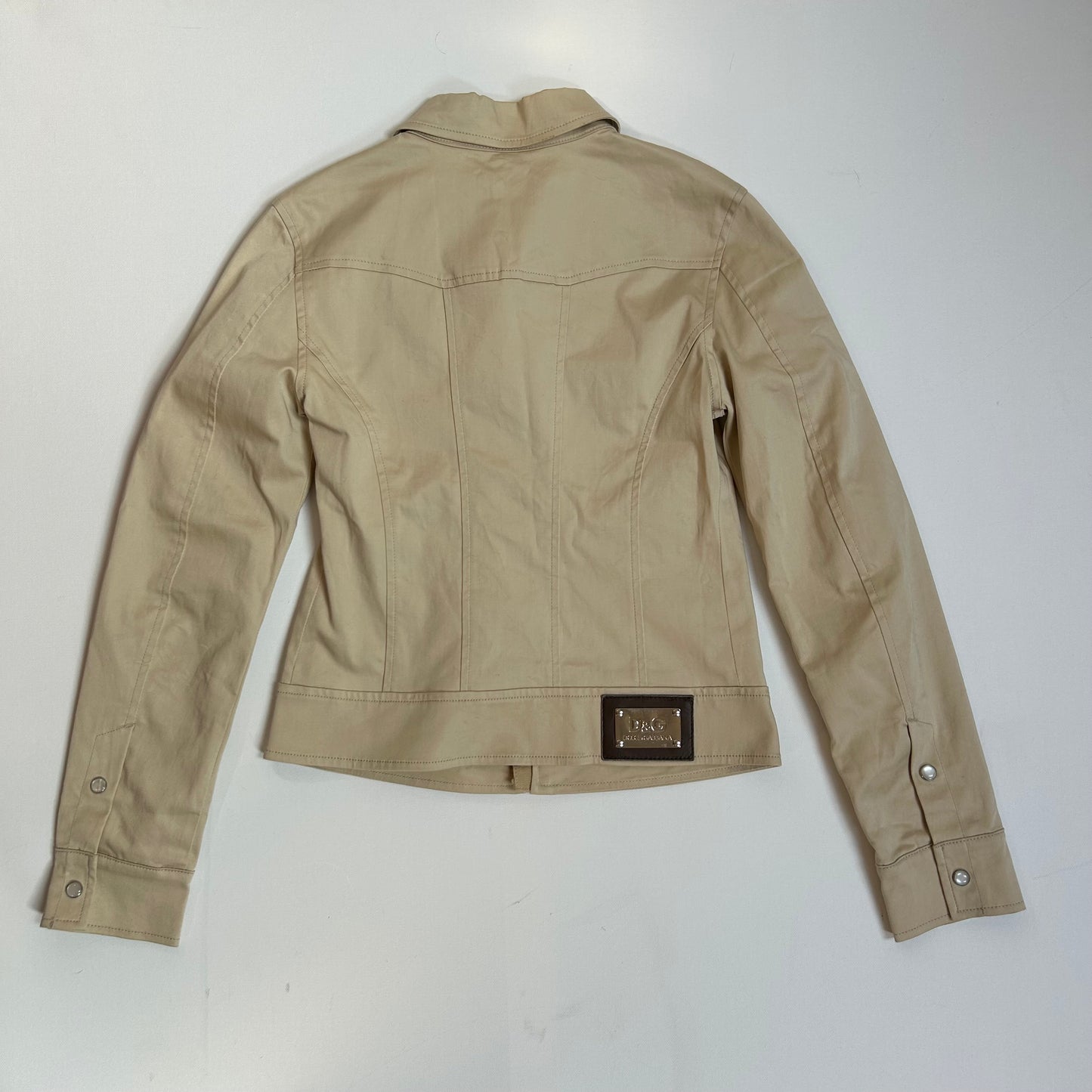 Dolce & Gabbana Zip-Up Cream Jacket