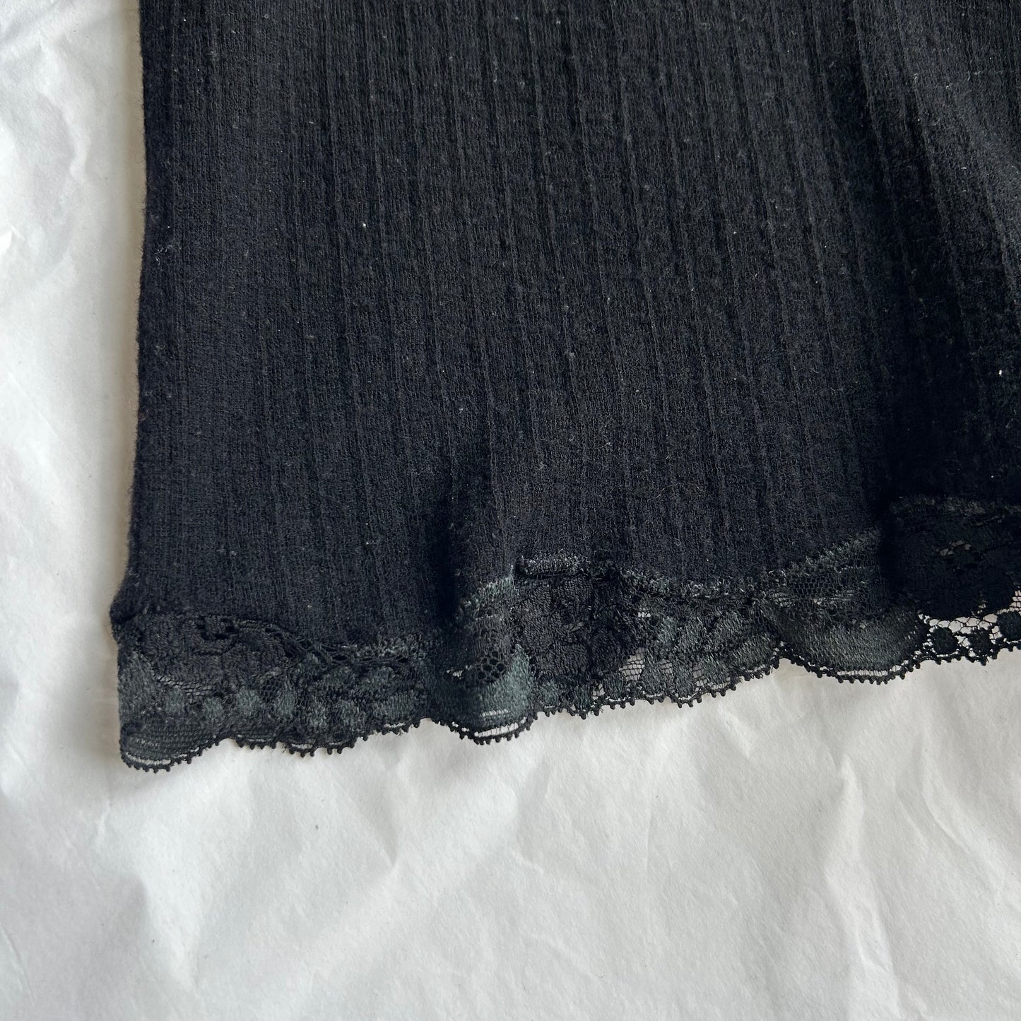 Dolce and Gabbana Black Jumper with Lace Trim - XS/S