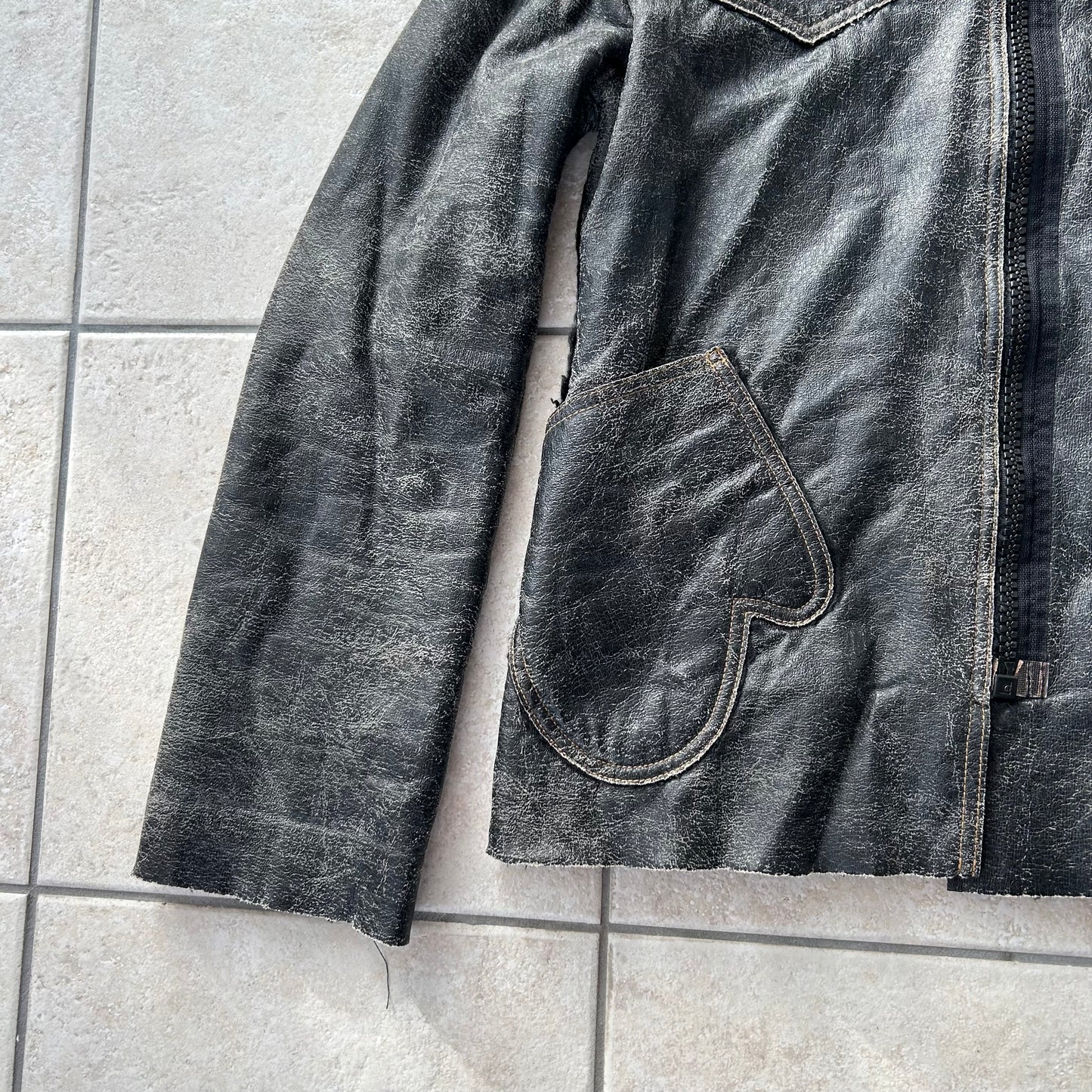 Vintage Cop Copine Leather Look Jacket