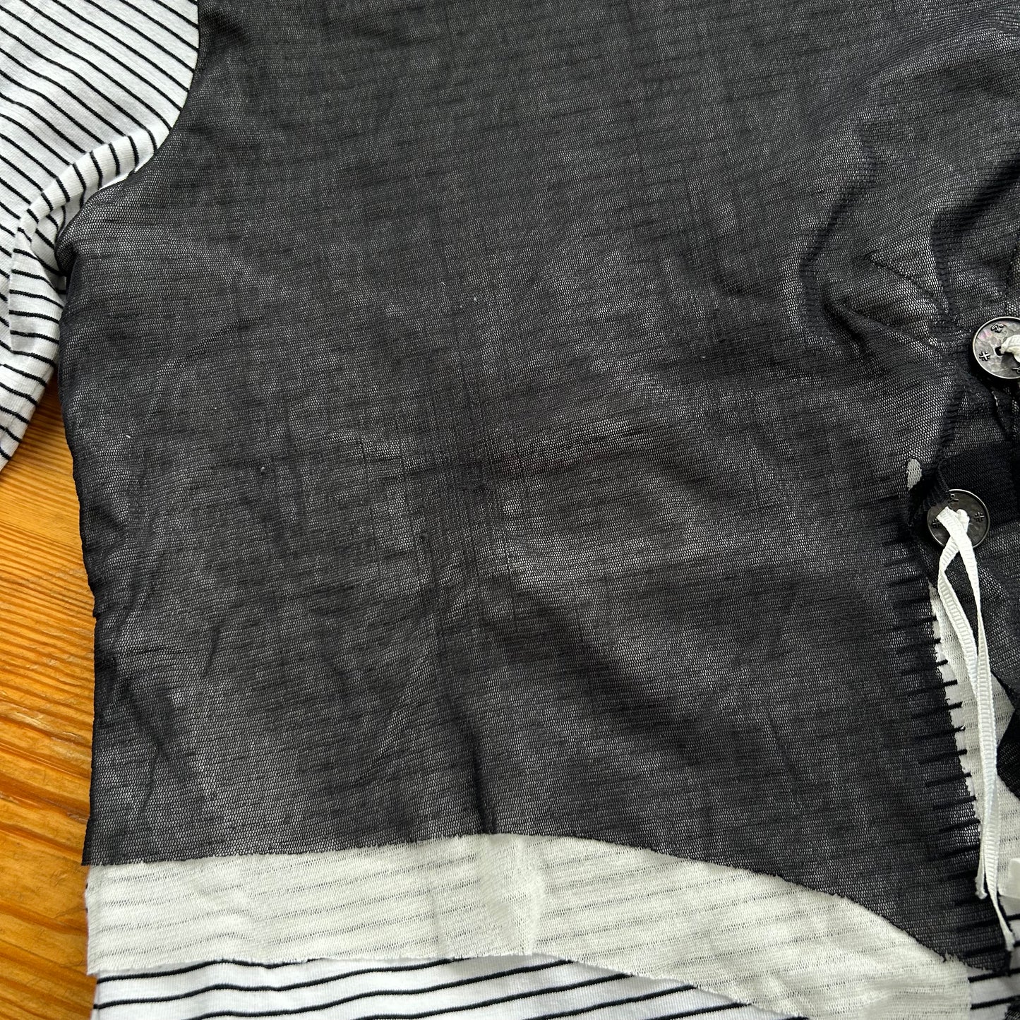 Cop Copine Bi-Material Stripe Long Sleeve - M