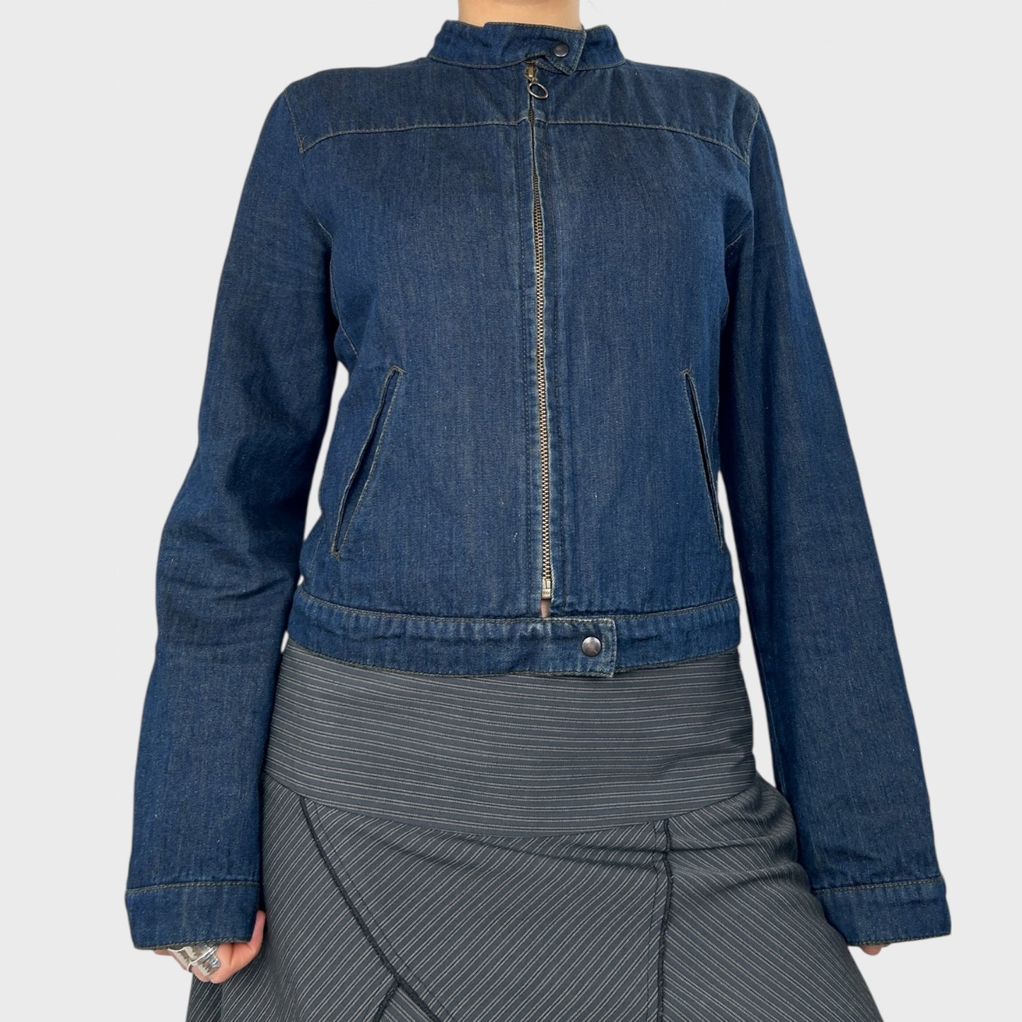 Cop Copine Denim Zip-Up Jacket - S
