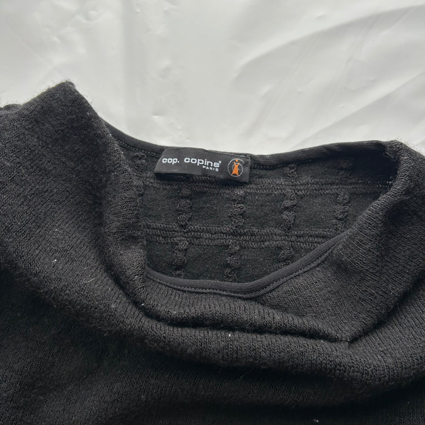 Cop Copine Graphic Black Knit Top - M