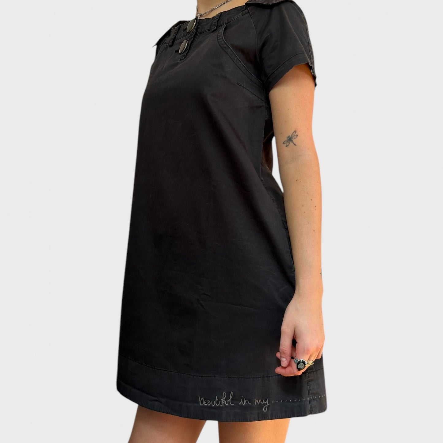 Cop Copine Button Collared Mini Dress
