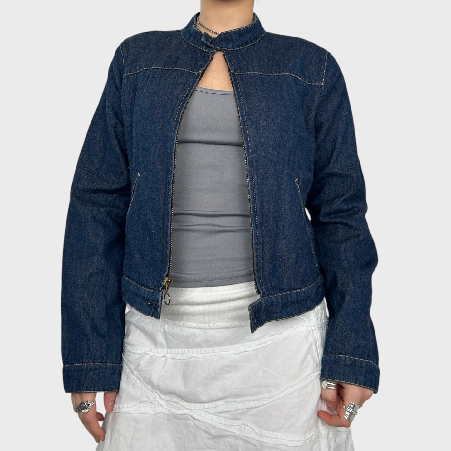 Cop Copine Denim Zip-Up Jacket - S