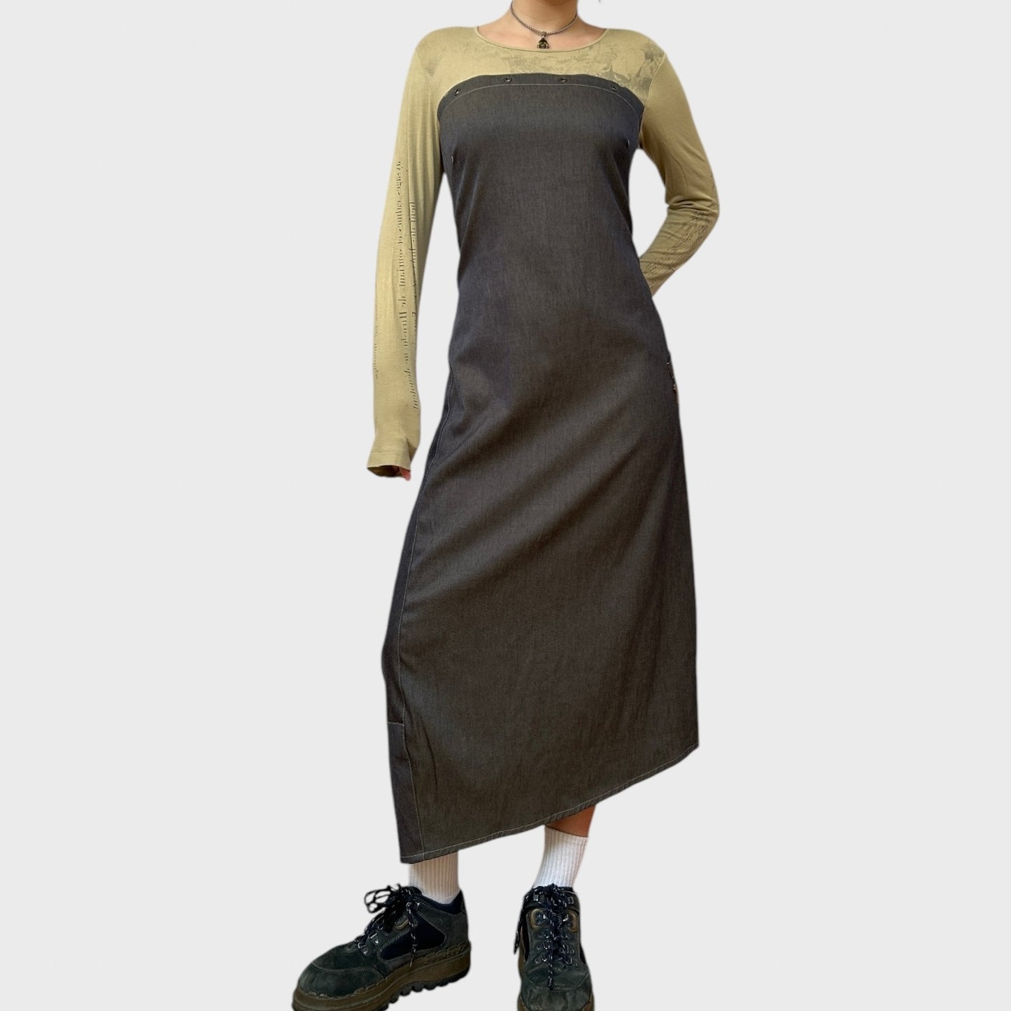 Cop Copine Long-Sleeved Denim Maxi Dress