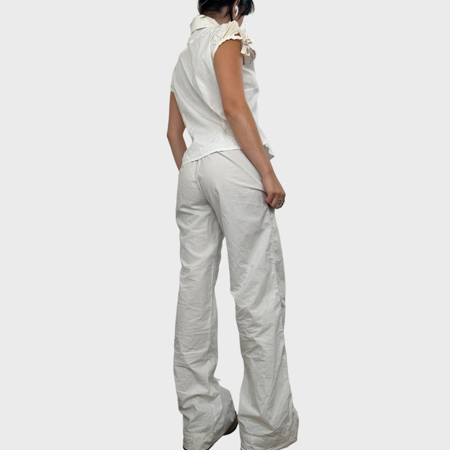 Cop Copine Button Tie-Front Trousers - L