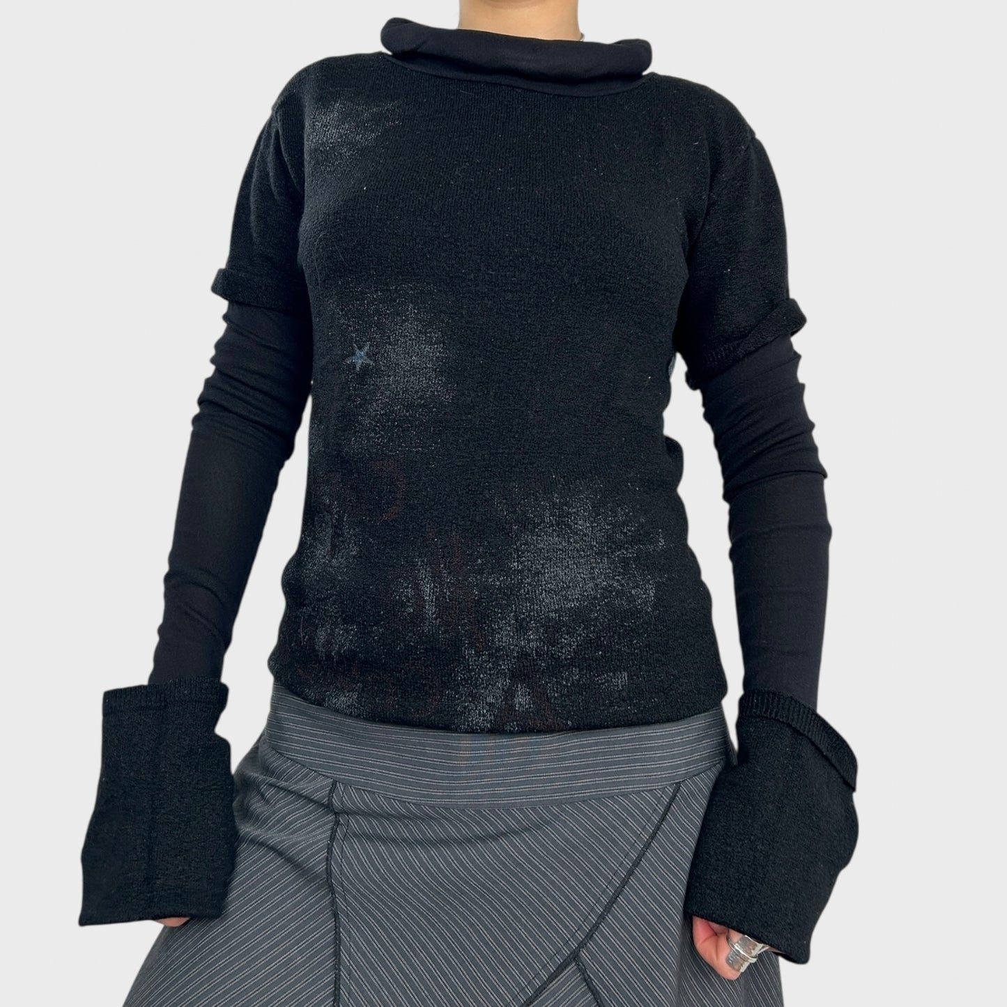 Cop Copine Bi-Material Long Sleeve Top - M