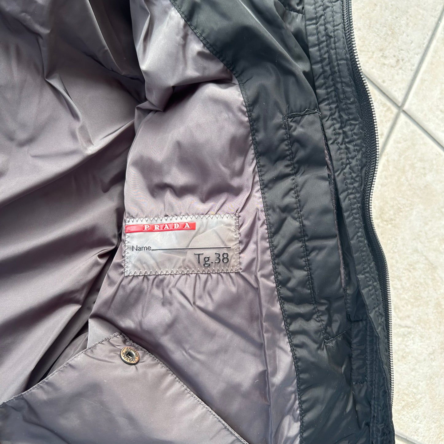 Vintage Black Prada Sport Puffer Jacket
